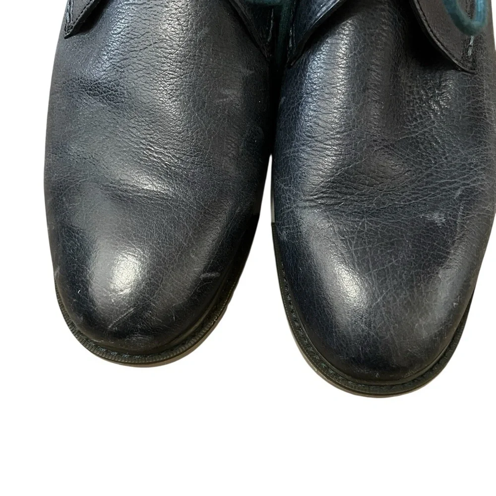 Cole Haan Grand.os blue leather lace up chukka boot